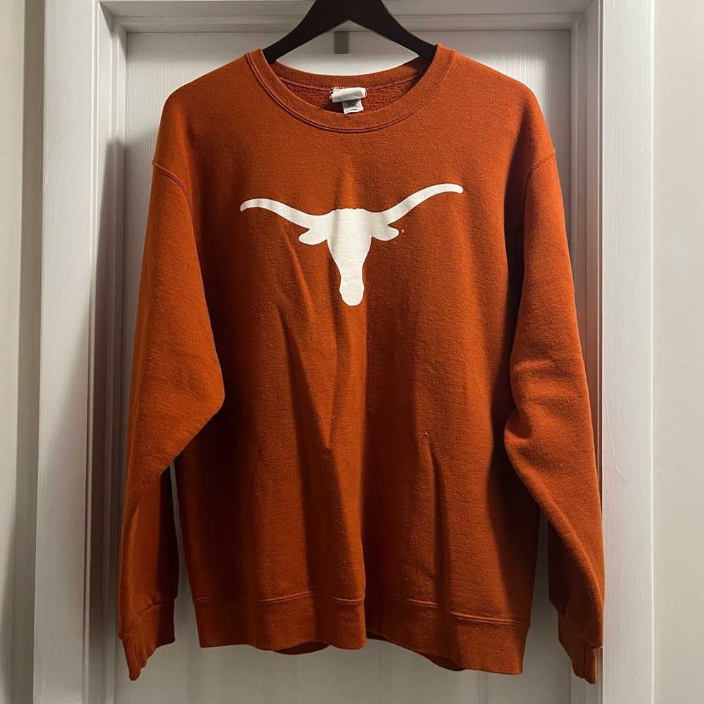Vintage Burnt Orange University of Texas Longhorns Pullover Sweatshirt